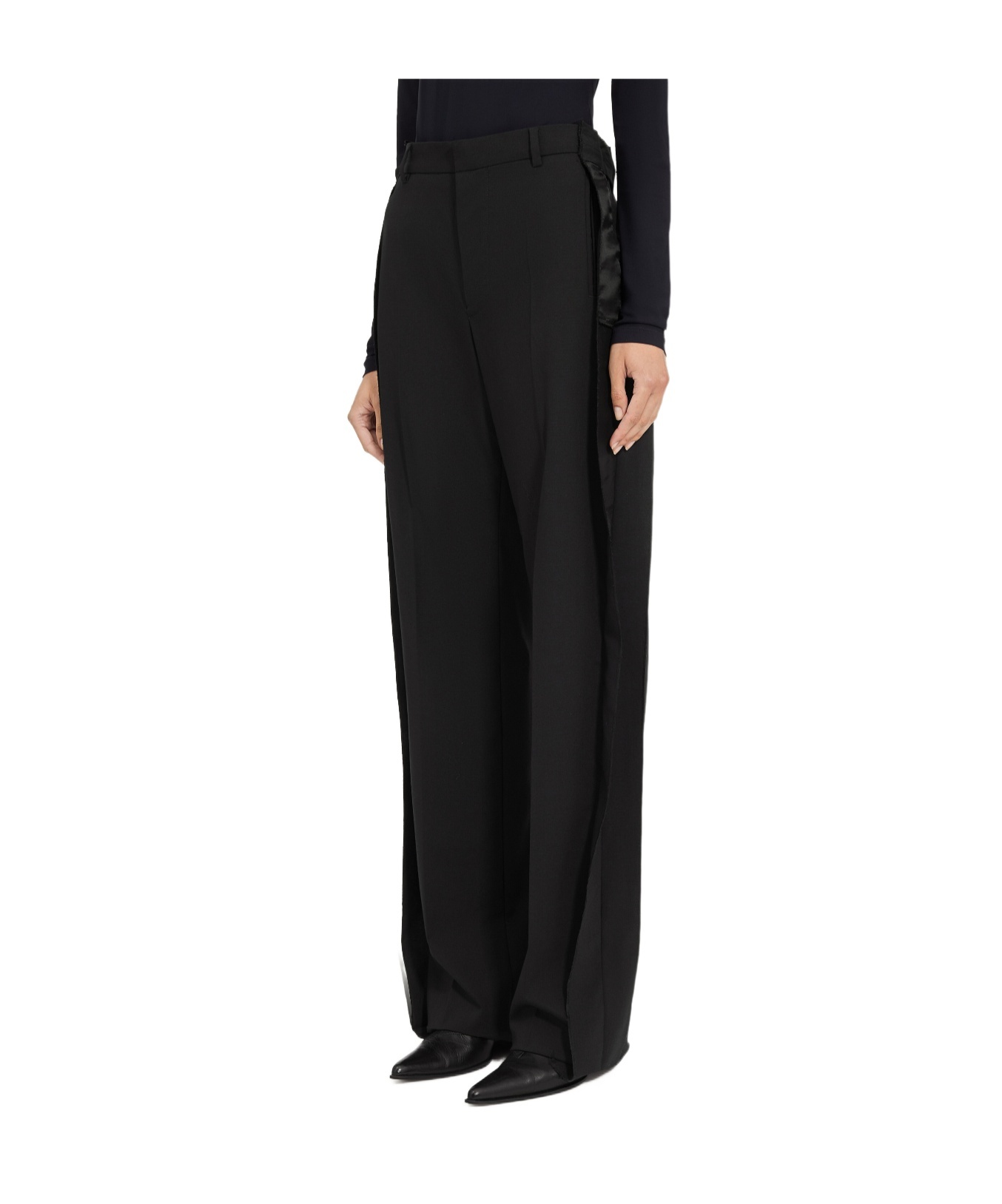 Mm6 Maison Margiela Tailored Wool Trousers In Black