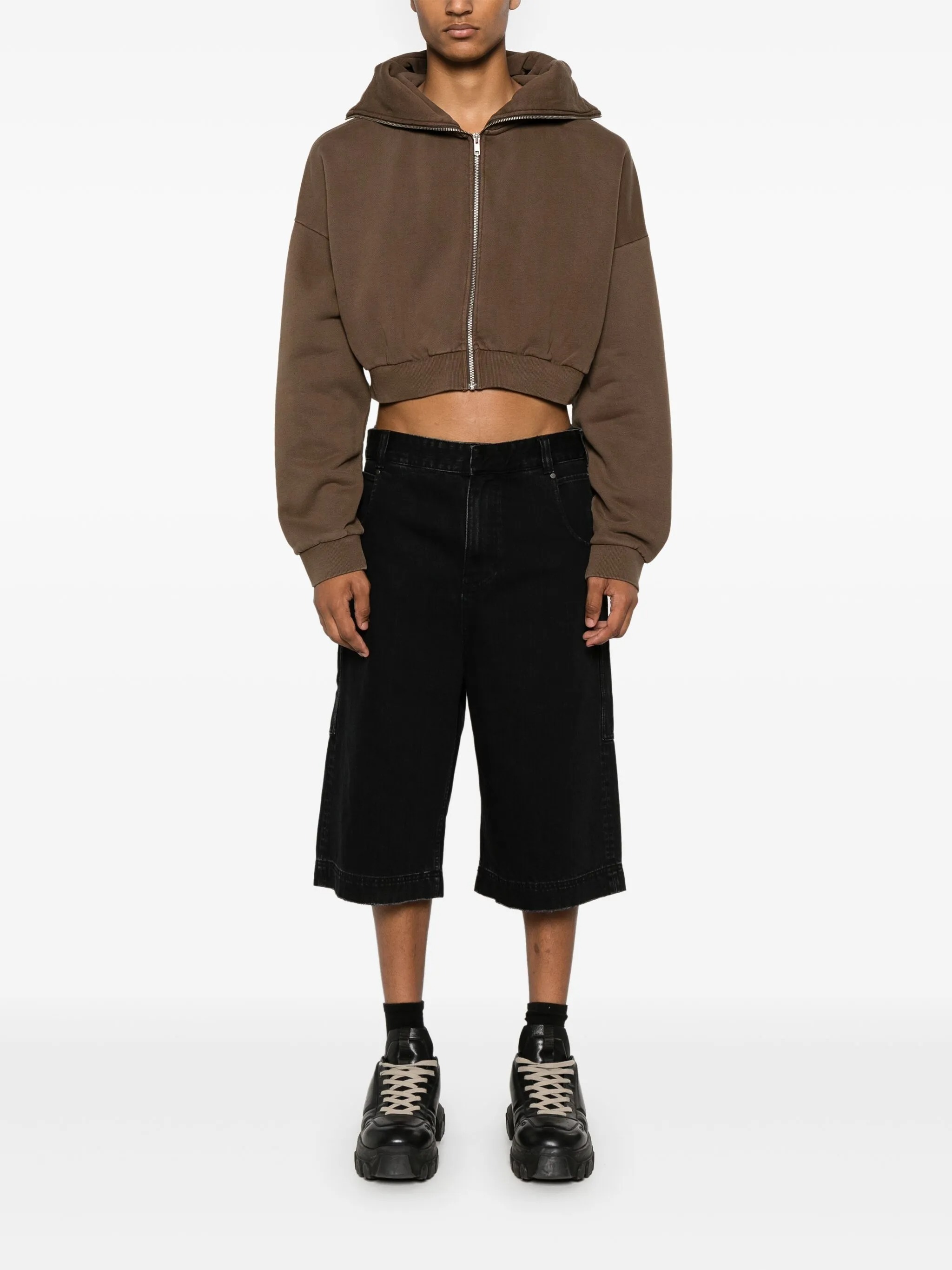 Shop Entire Studios Short Zip-up Sweatshirt