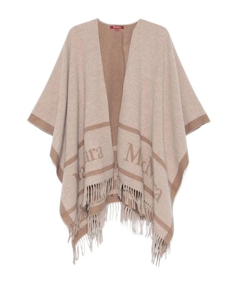 Shop Max Mara Fringed Cape