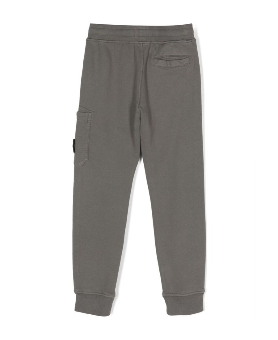 Stone Island Compass-badge Cotton Track Pants In Gray
