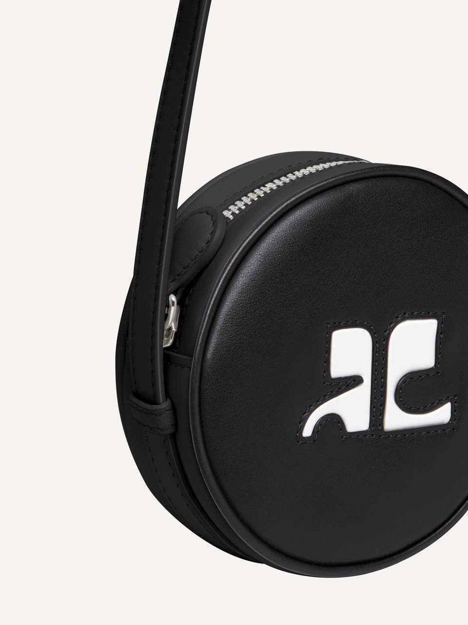 Courrèges Reedition Small Circle Bag In Black