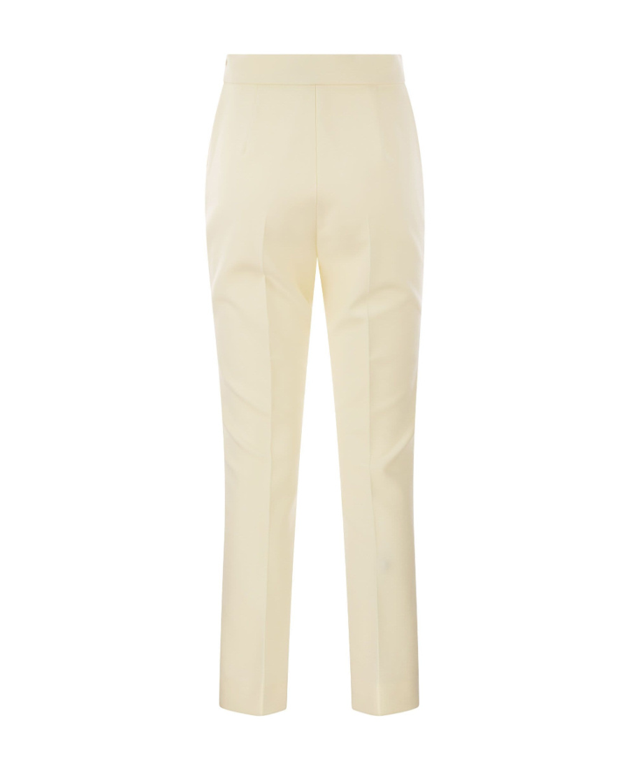 Max Mara Pleated Casual Pants In White