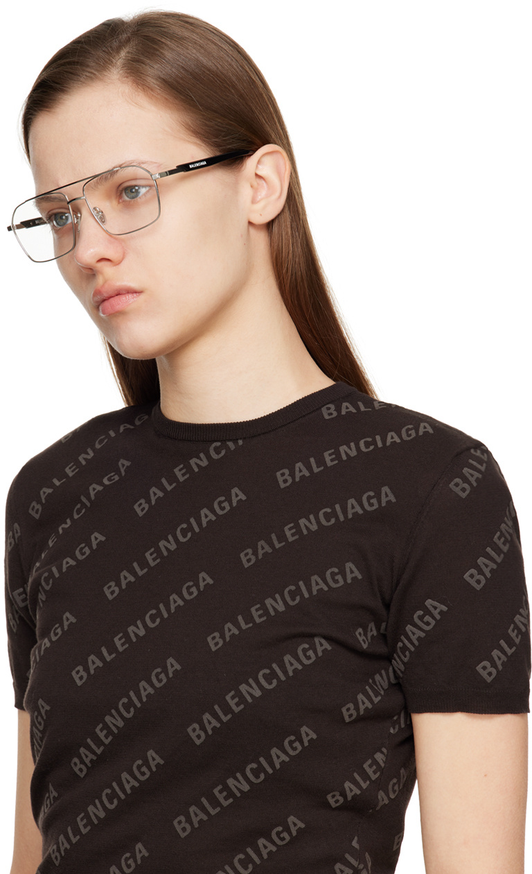 Balenciaga Pilot-frame Glasses In White