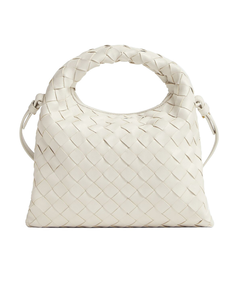 Bottega Veneta Small Leather Hop Cross-body Bag In White