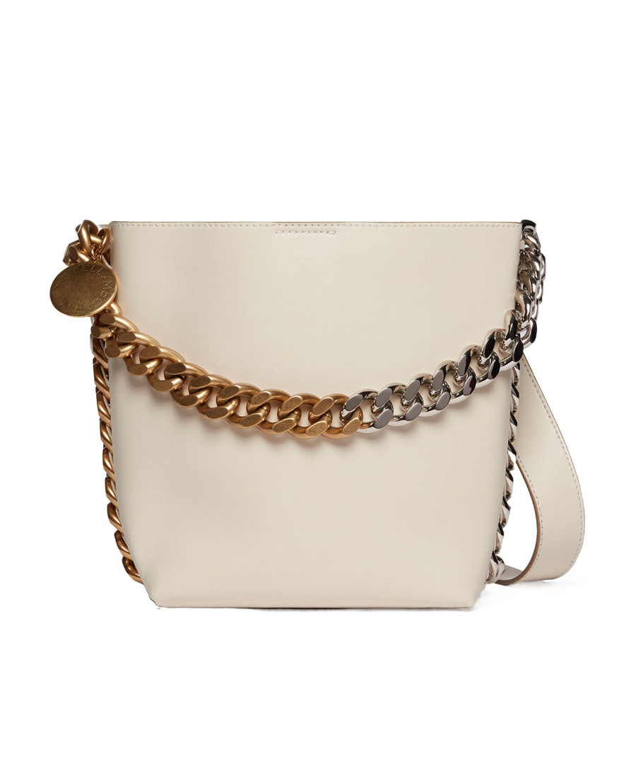 Stella Mccartney Frayme Bucket Bag In Nude