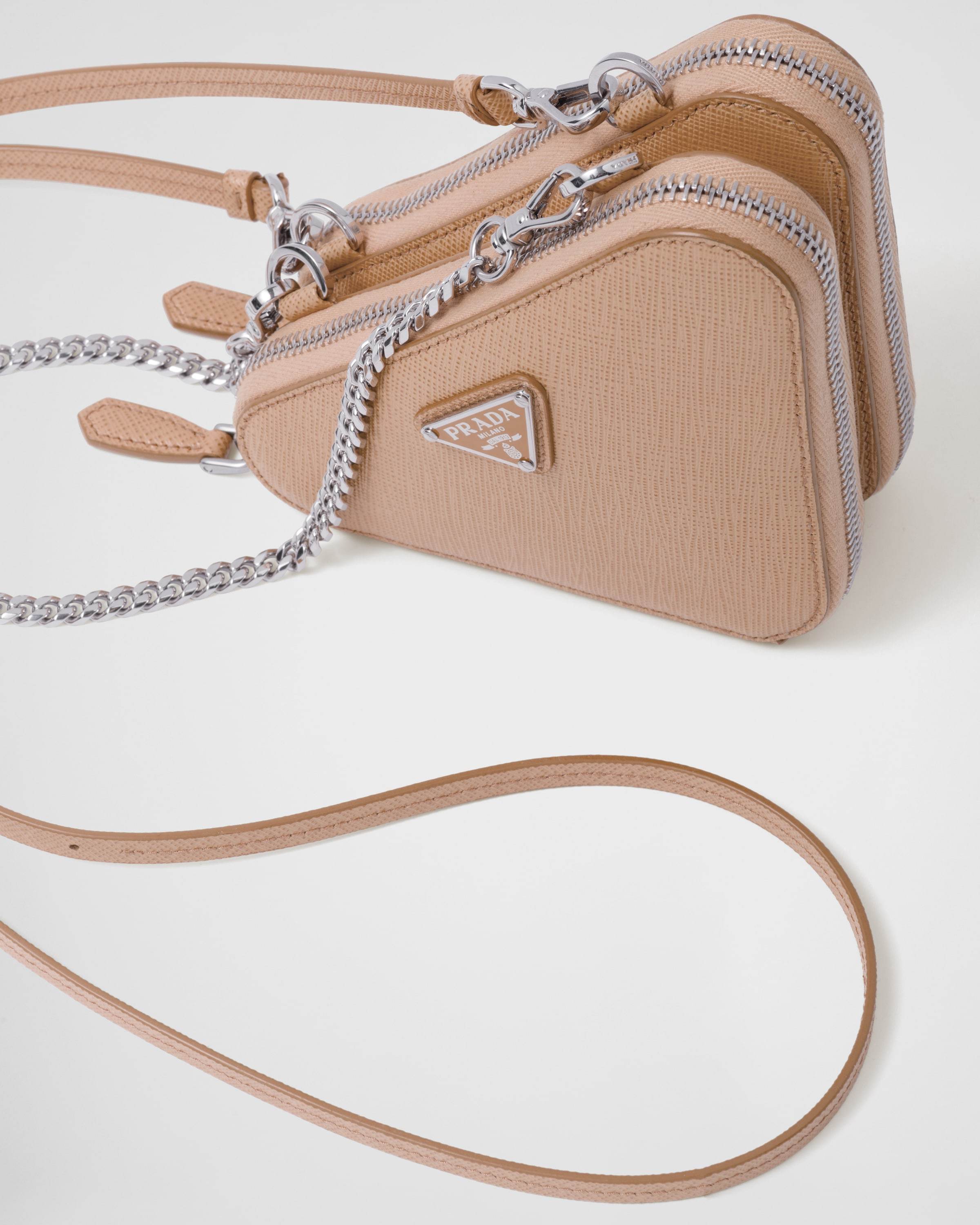 Prada Mini Triangle Crossbody Bag In Pink
