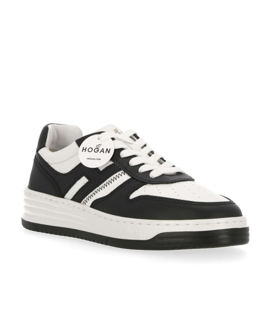 Hogan H630 Sneakers With Rubber Sole And Perforated Detailing In Black