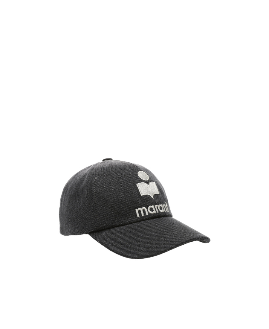 Isabel Marant Embroidered-logo Cotton Cap In Black