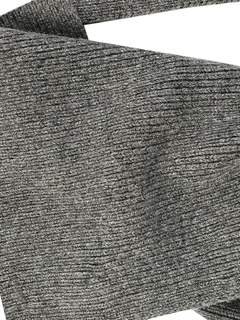 Thom Browne 4-bar Stripe Cashmere Rib Scarf In Gray