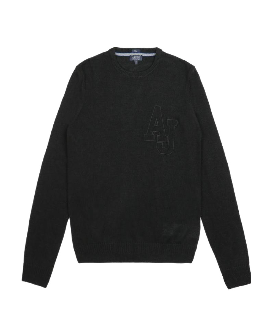 Armani Jeans Round-neck Sweater In Black