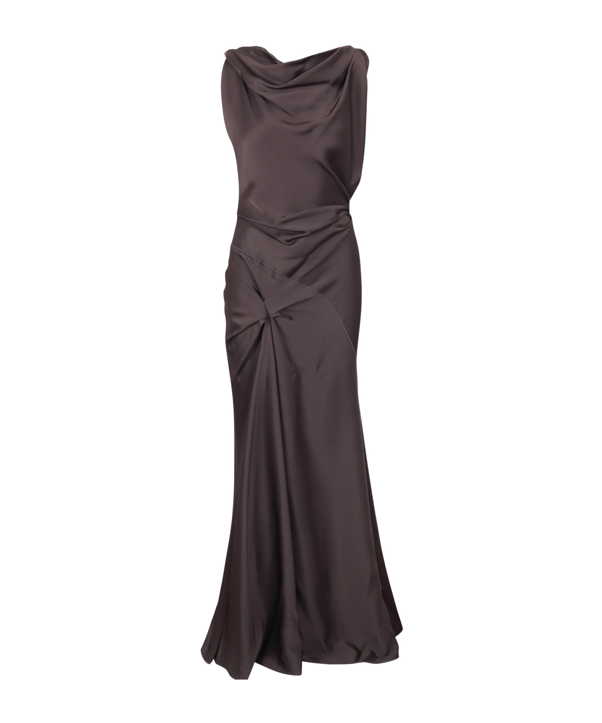 Victoria Beckham Posy Draped Maxi Gown In No
