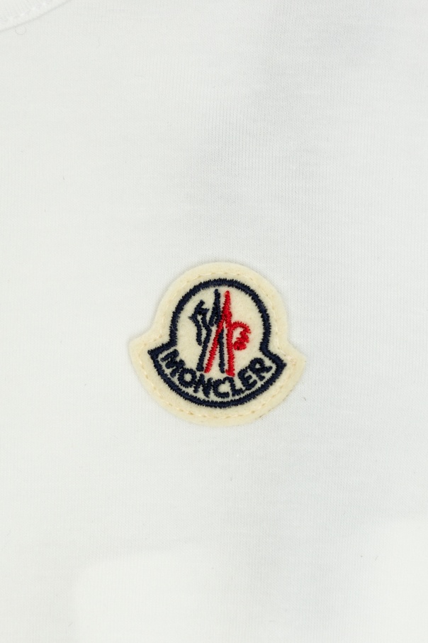 Moncler Short-sleeved Top And Trouser Set In White