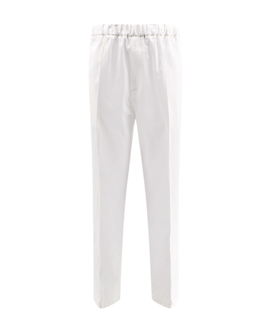Jil Sander Tapered-leg Cotton Trousers In White