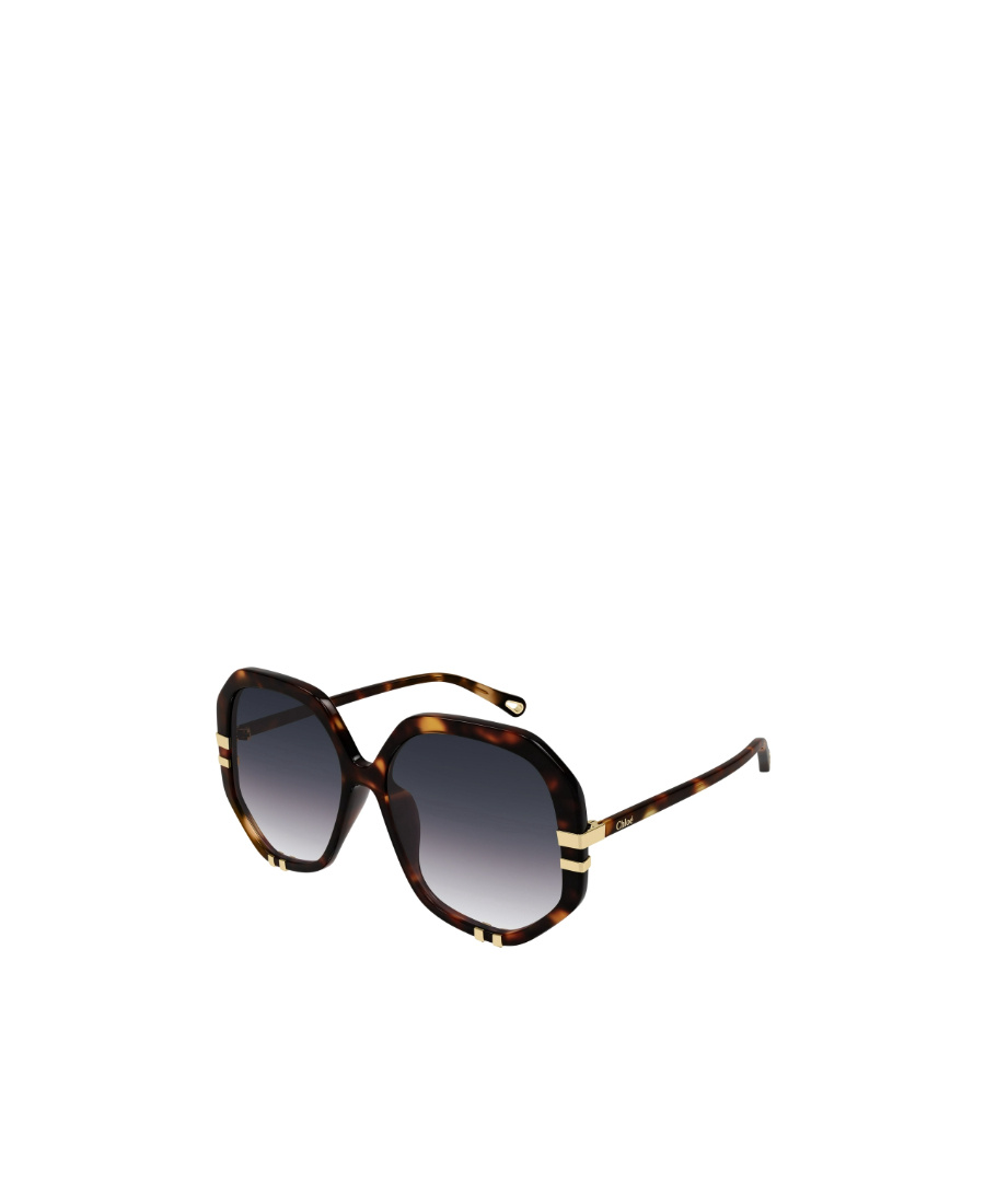 Chloé Logo Logo Sunglasses In Black