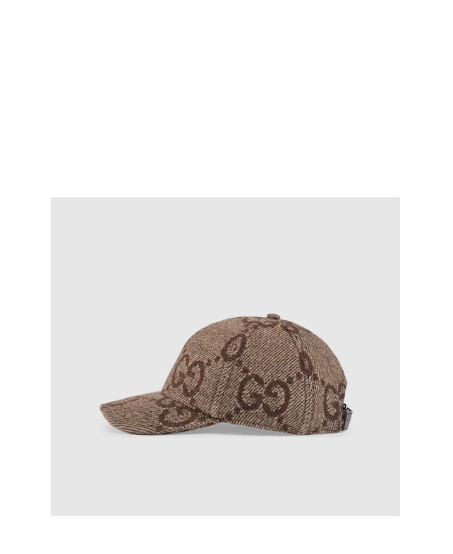 Gucci Jumbo Gg Wool Baseball Cap In Green