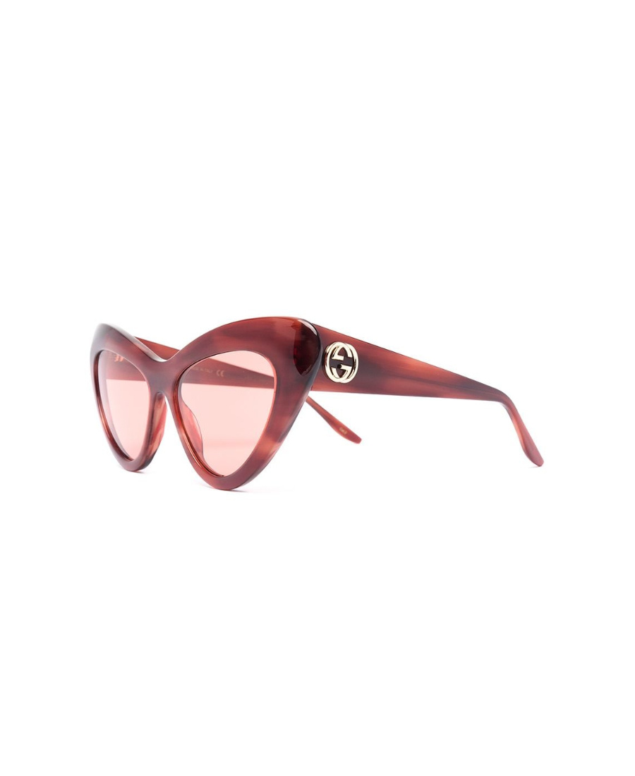 Gucci Interlocking Gg Cat-eye Sunglasses In Red