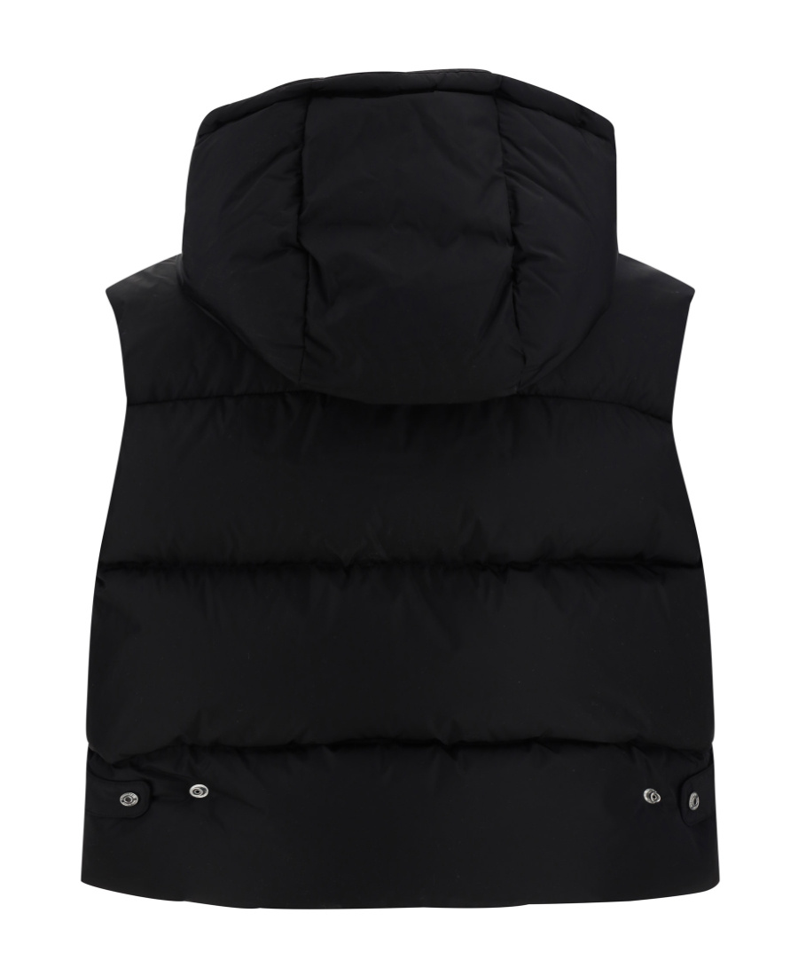 Dsquared2 Logo Printed Down Vest Jacket In Black