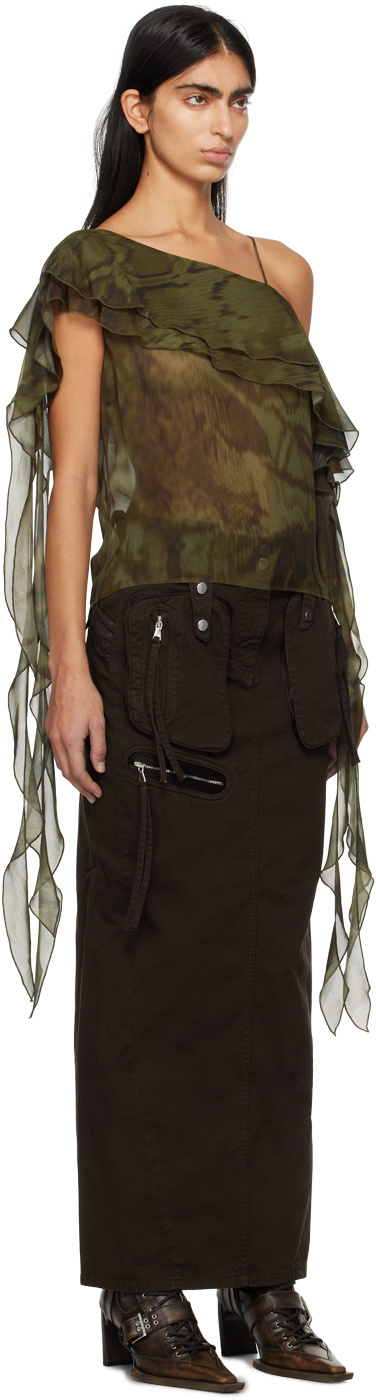 Blumarine Asymmetrical Blouse In Black