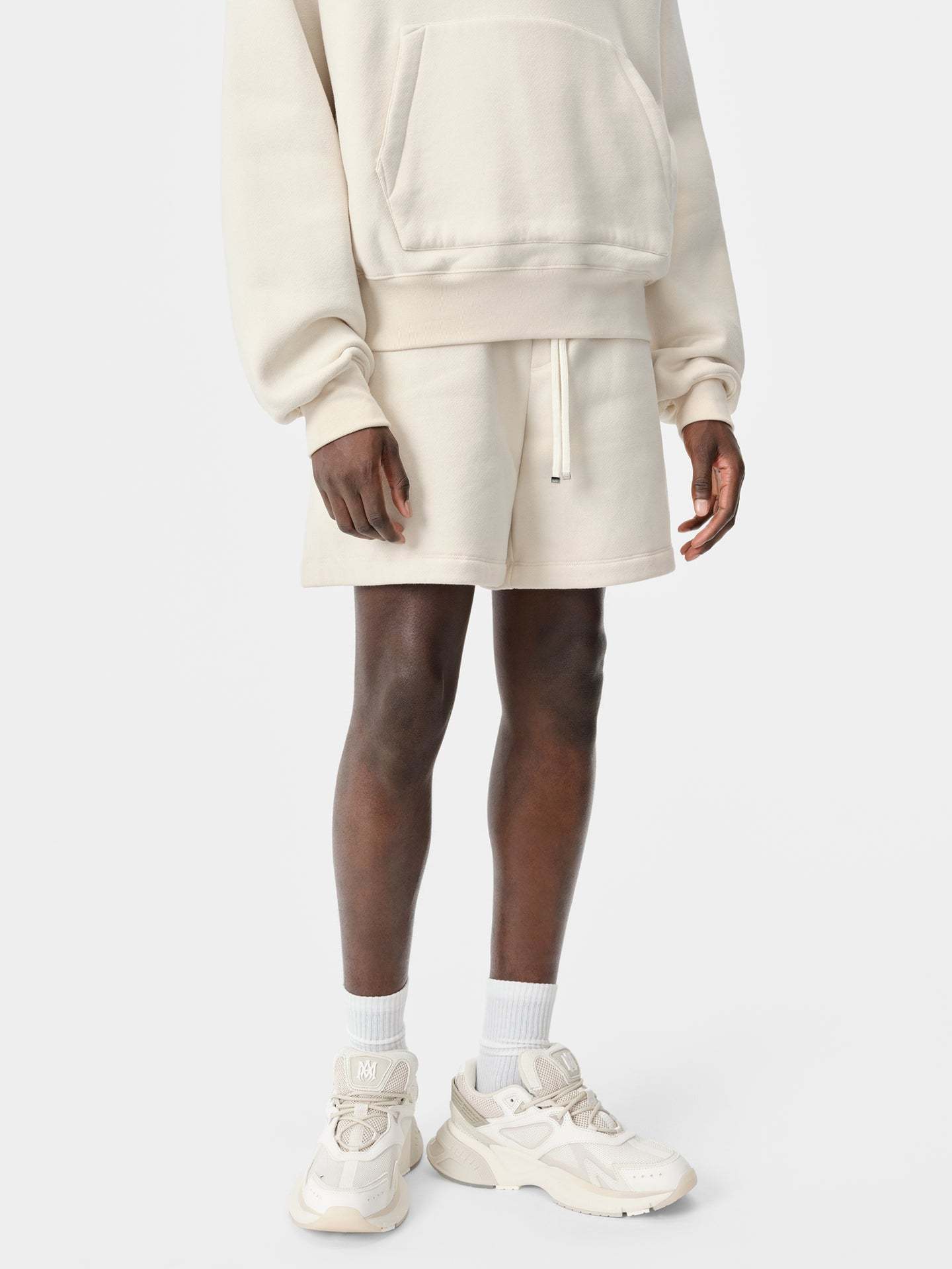Amiri Drawstring Cotton Shorts In Neutral