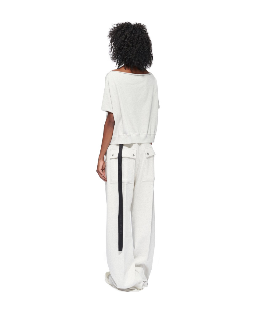 Rick Owens Drkshdw Dagger Raw-cut T-shirt In White