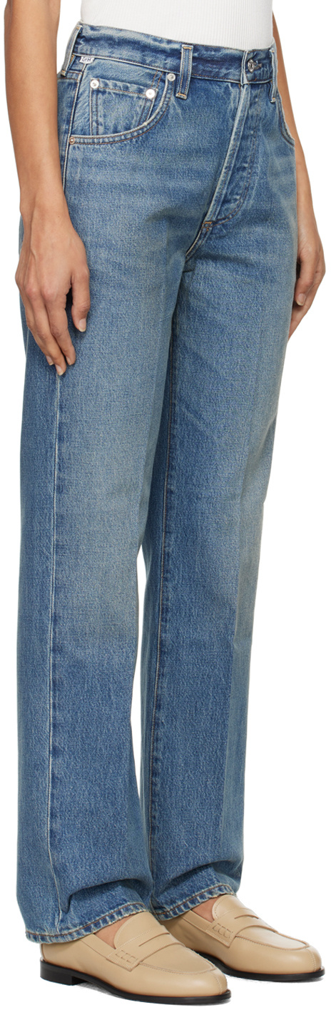 Citizen Of Humanity Skyla Mid-rise Slim-fit Stretch-denim Jeans In Blue