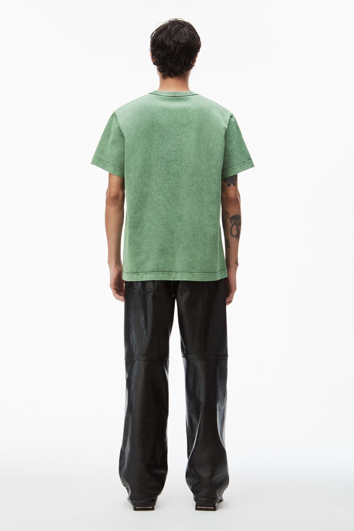 Alexander Wang Crewneck Short-sleeved T-shirt In Green