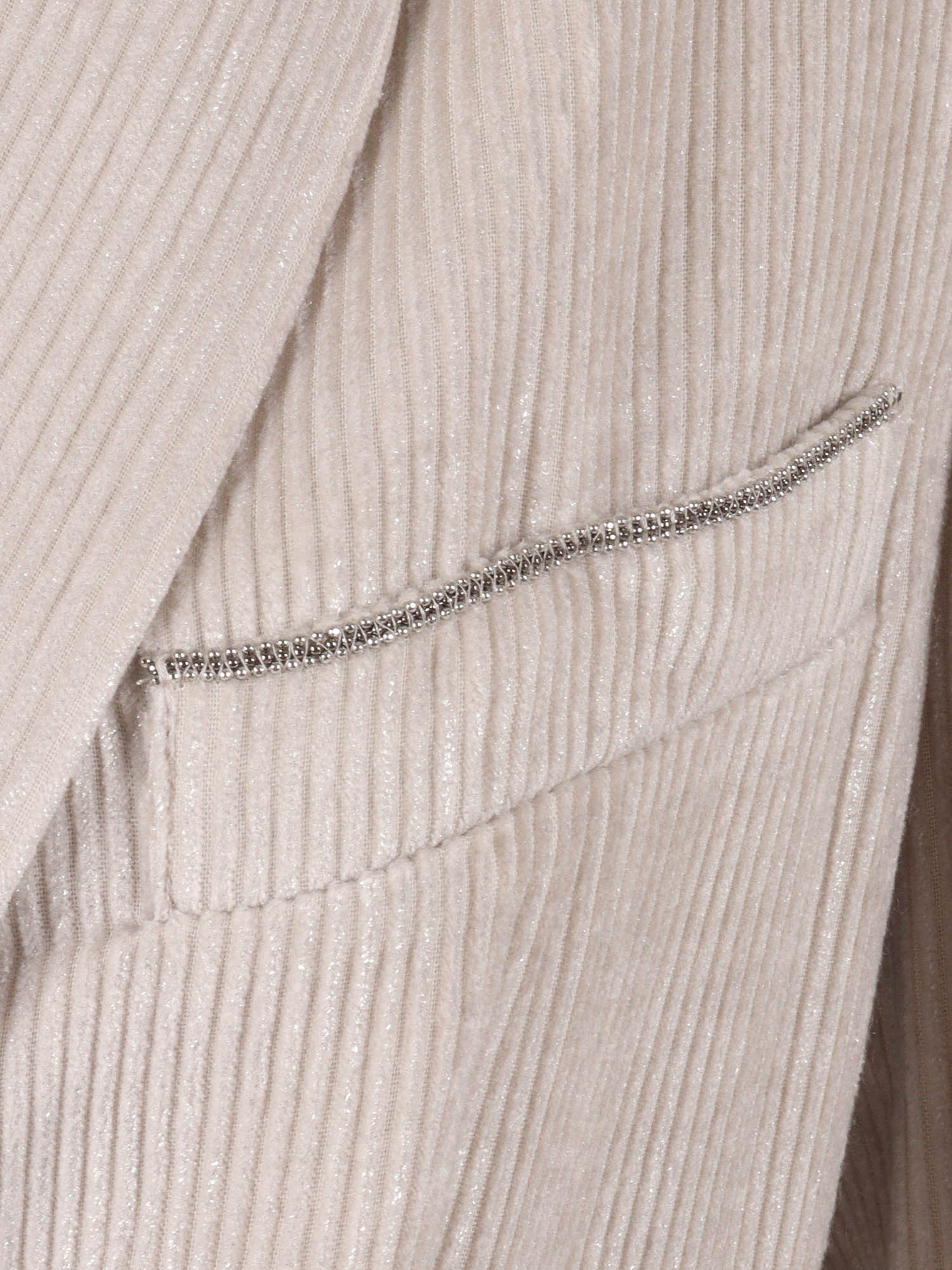 Peserico Double-breasted Tailored Jacket With Ribbed Texture In Gray