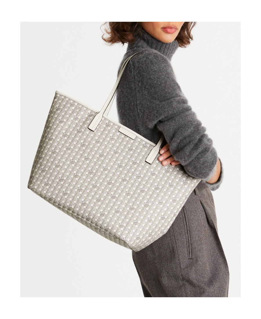 Tory Burch Basketweave-pattern Tote Bag In White