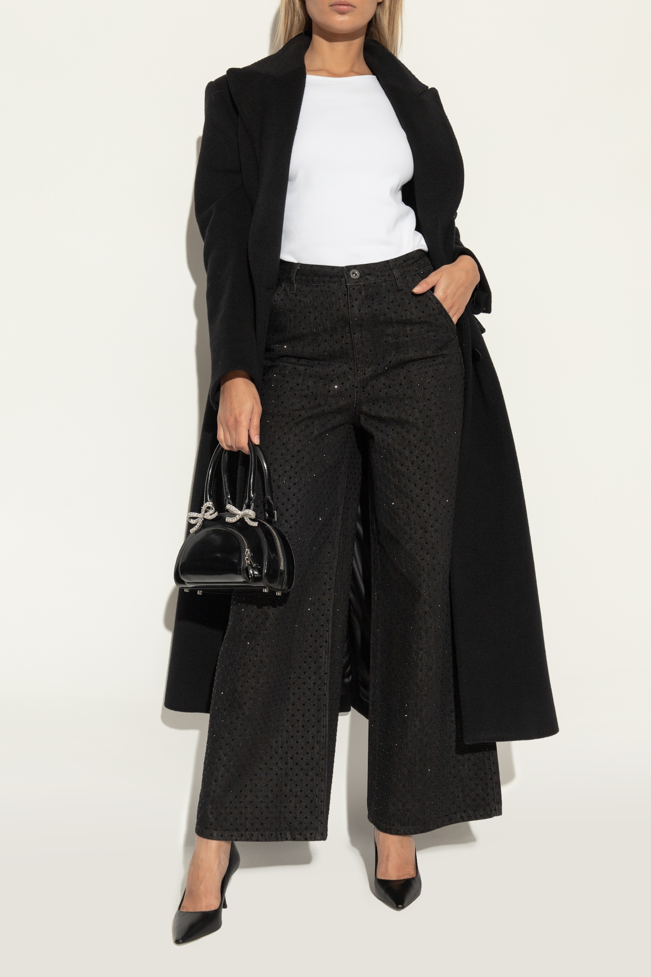 Stuart Weitzman Naomi Pointed-toe Pumps In Black