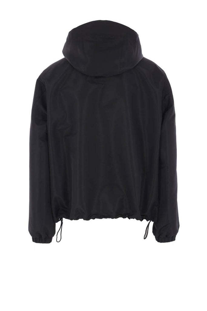Givenchy Zip-up Drawstring Hooded Coat In Black