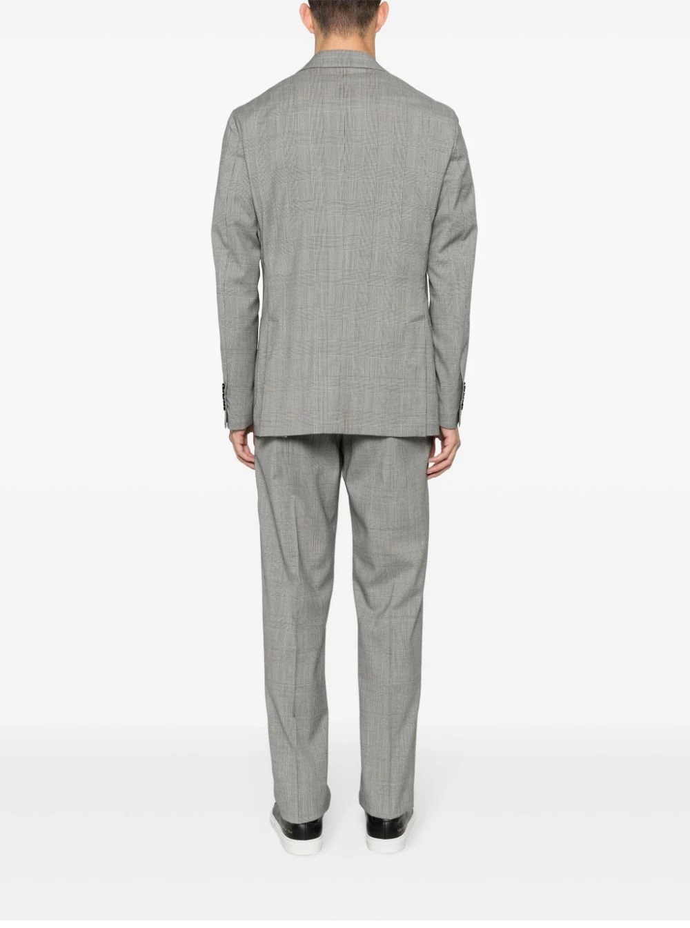 Lardini Prince-of-wales-check Wool Suit In Gray