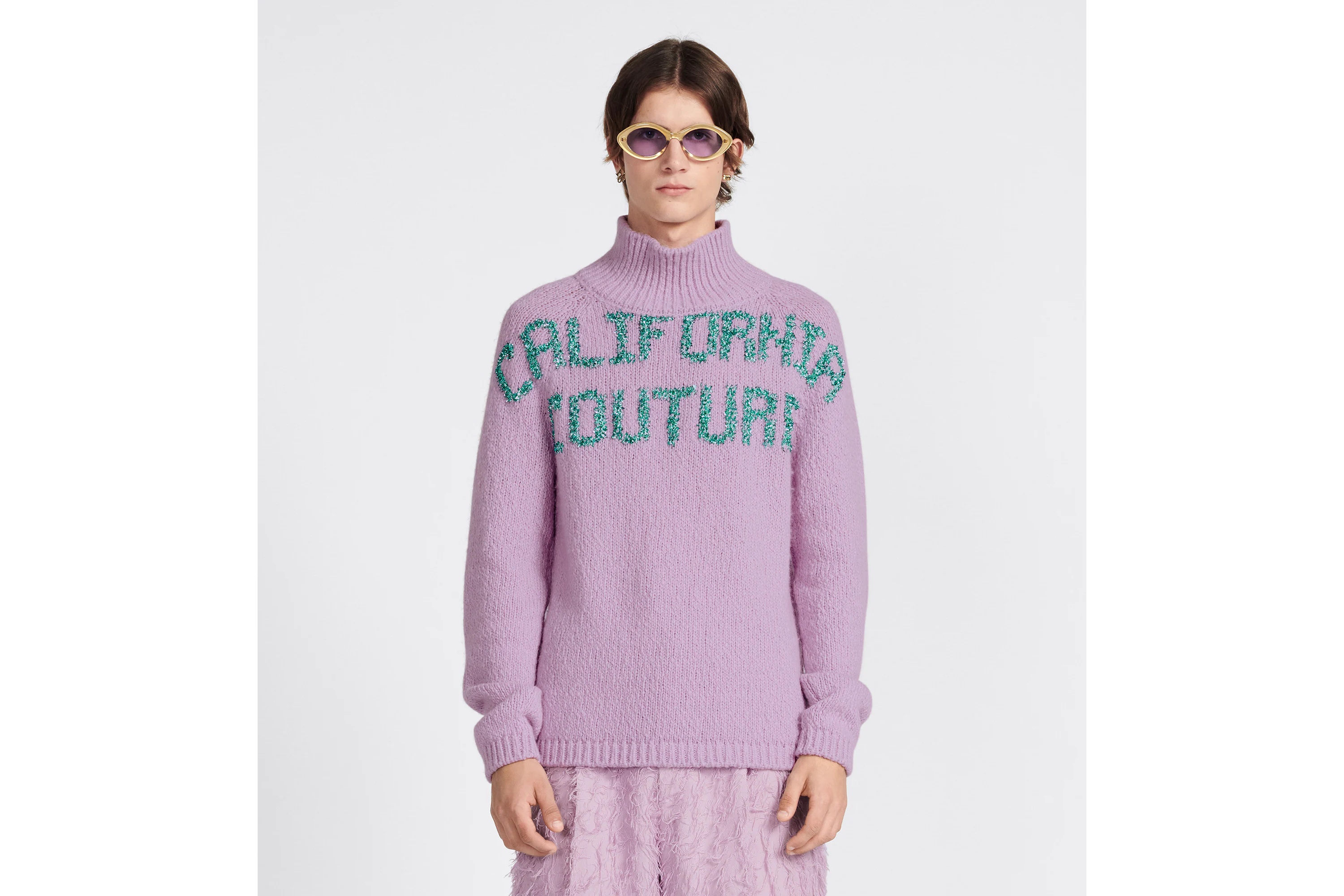 Dior Knitwear Ribbed Cuffs Hem Neckline In Pink