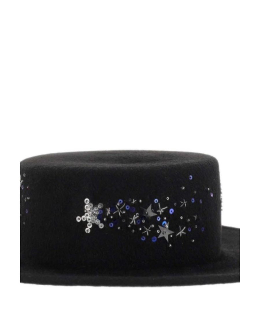 Ruslan Baginskiy Wide-brim Sequin-embellished Hat In Black