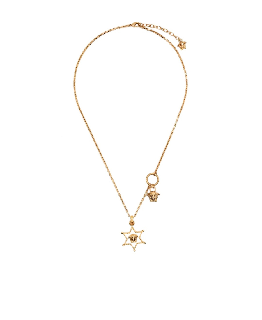 Versace Medusa-charm Detail Necklace In Yellow