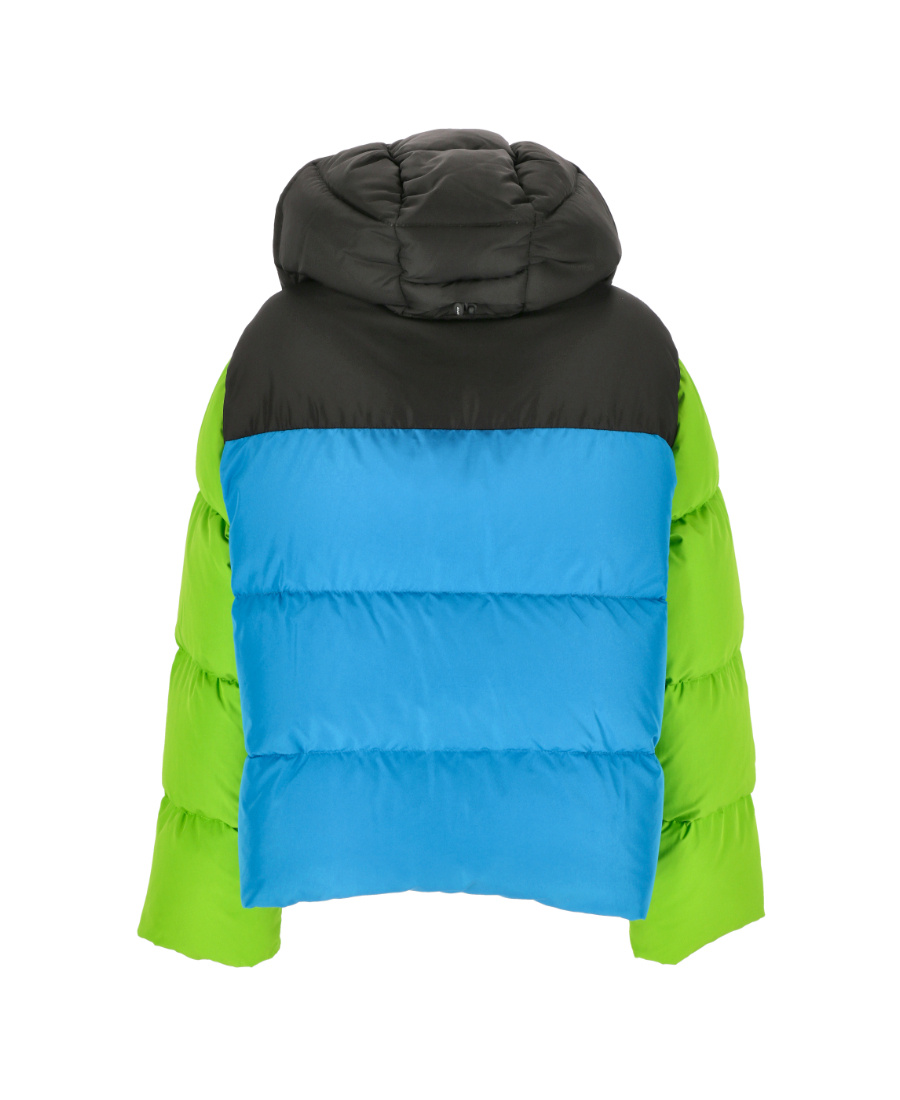 Msgm Colour-block Padded Jacket In Blue