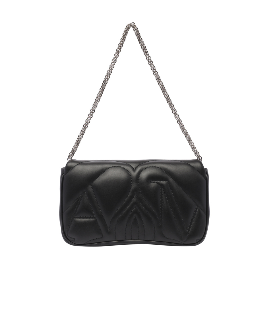 Alexander Mcqueen Small The Seal Shoulder Bag In Black