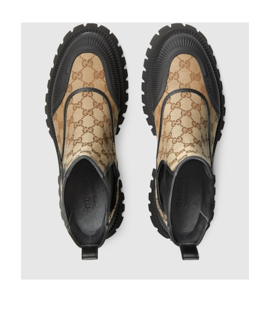 Shop Gucci Gg Panelled Chelsea Boots In Black