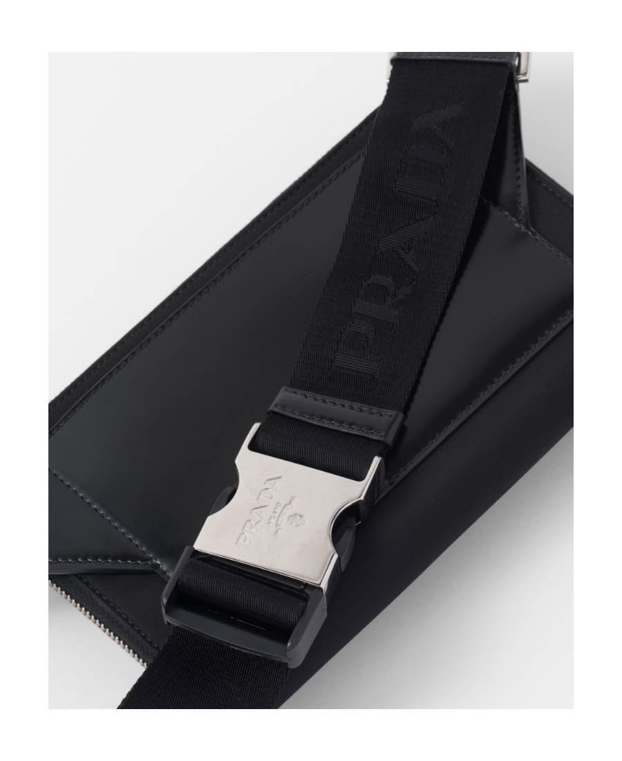 Prada Re-nylon Shoulder Bag In Black