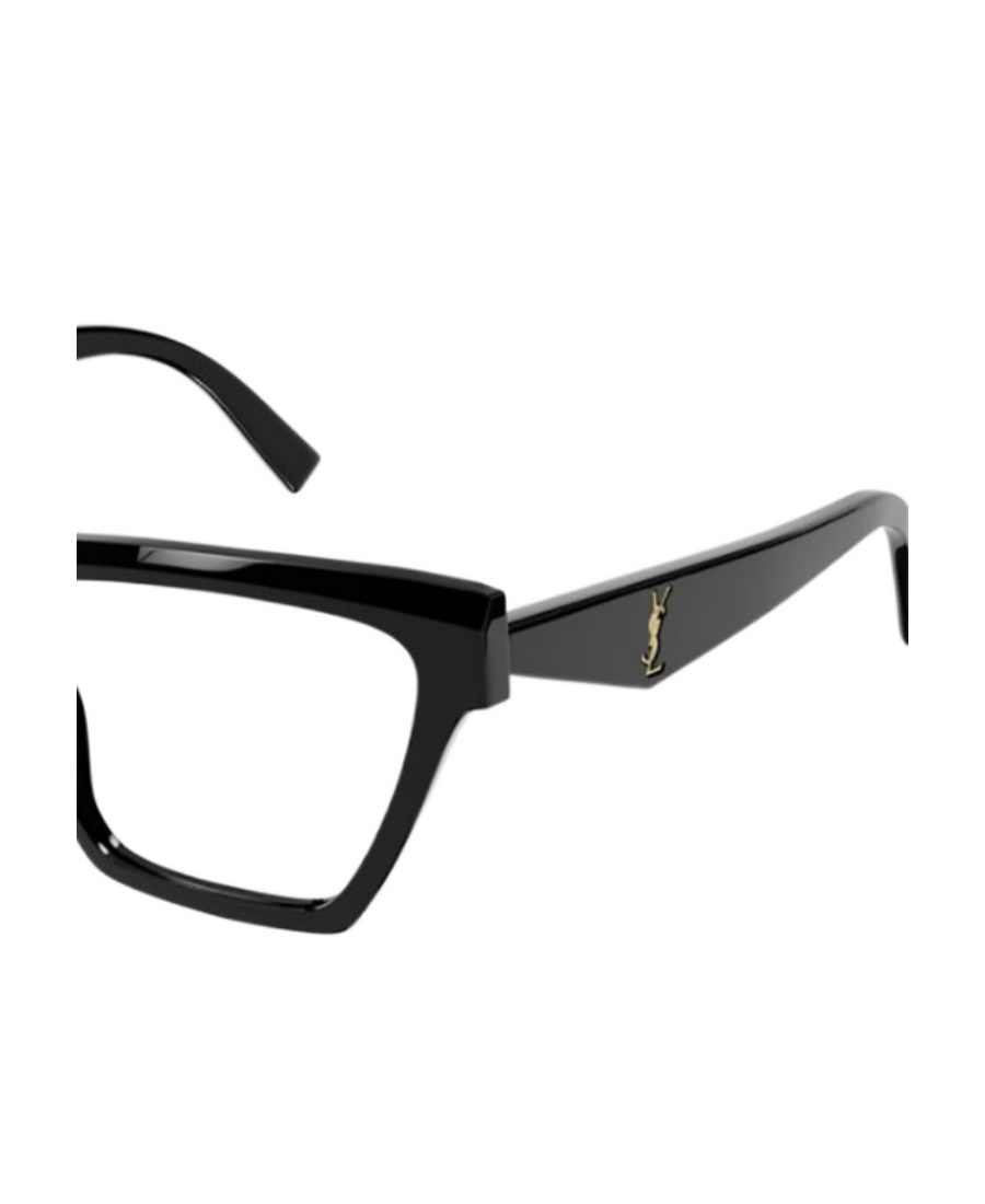 Saint Laurent Logo Square Glasses In Black