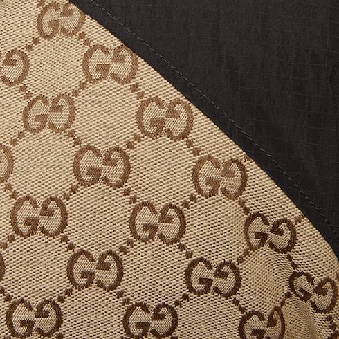 Gucci Gg-canvas Cropped Puffer Jacket In Nude