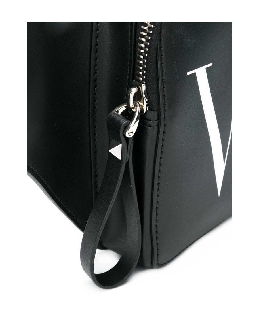 Valentino Vltn-print Belt Bag In Black