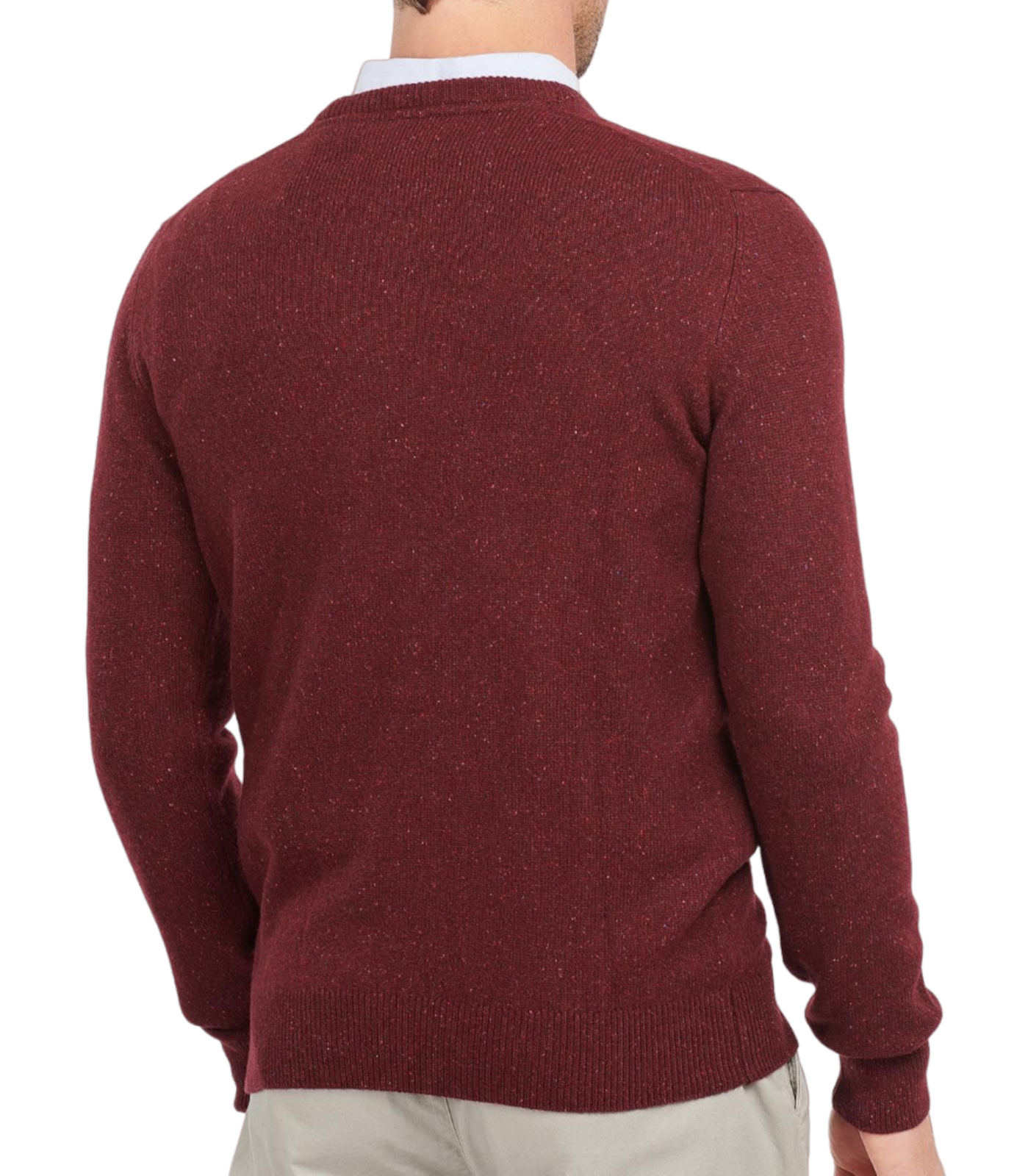 Barbour Crewneck Knitted Jumper In Red