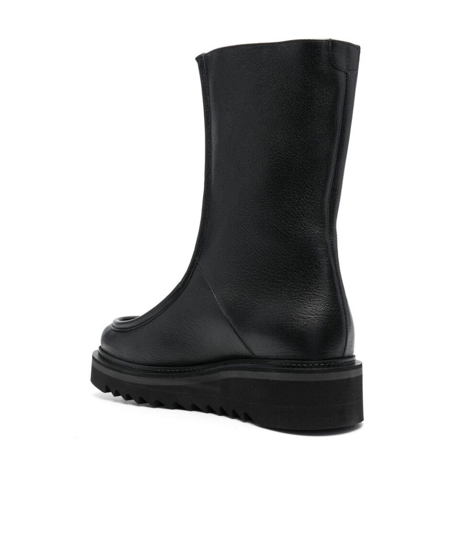 Ferragamo Euralio Genuine Shearling Lined Boot In Black