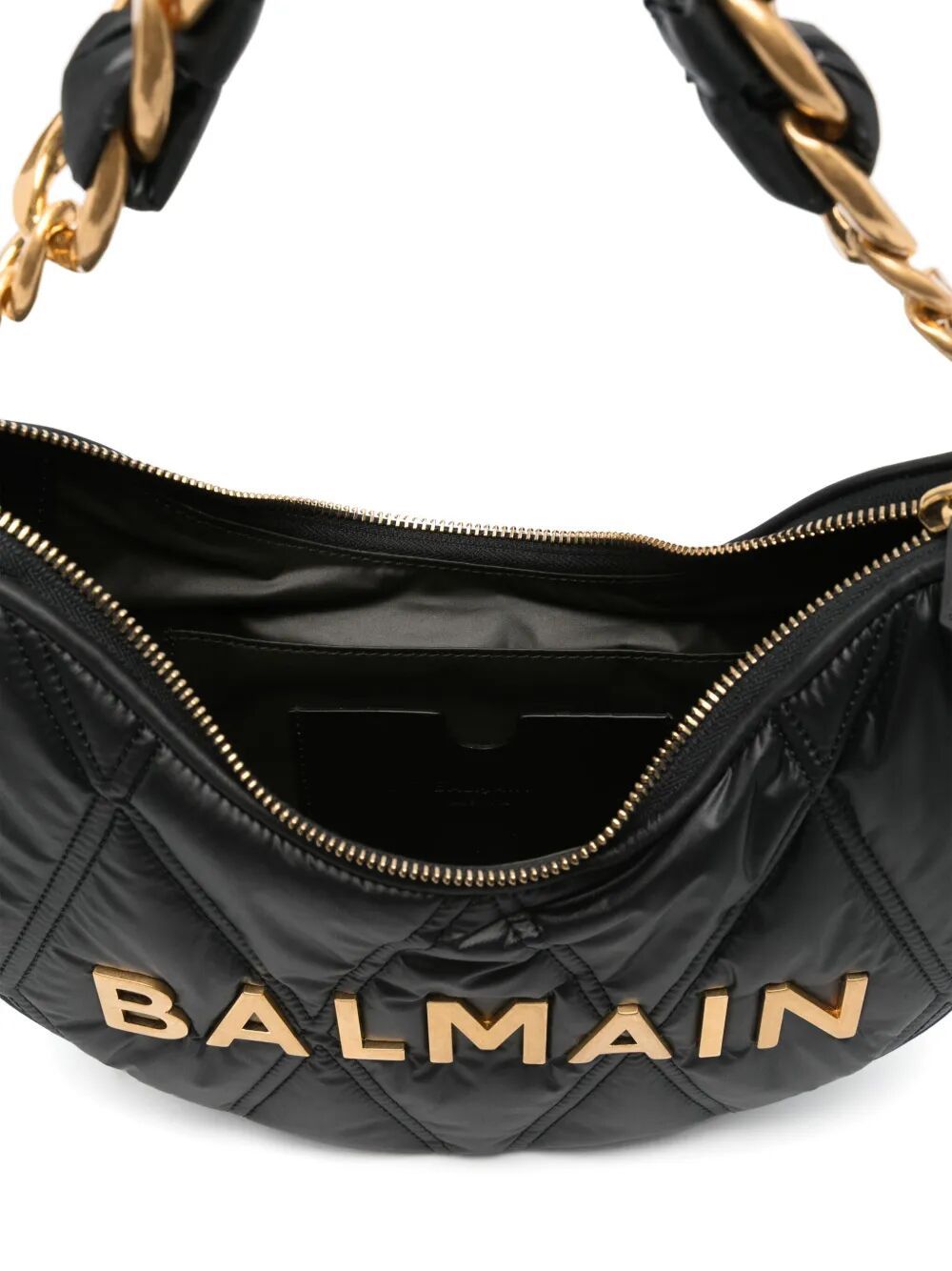 Balmain Medium Moon Shoulder Bag In Black