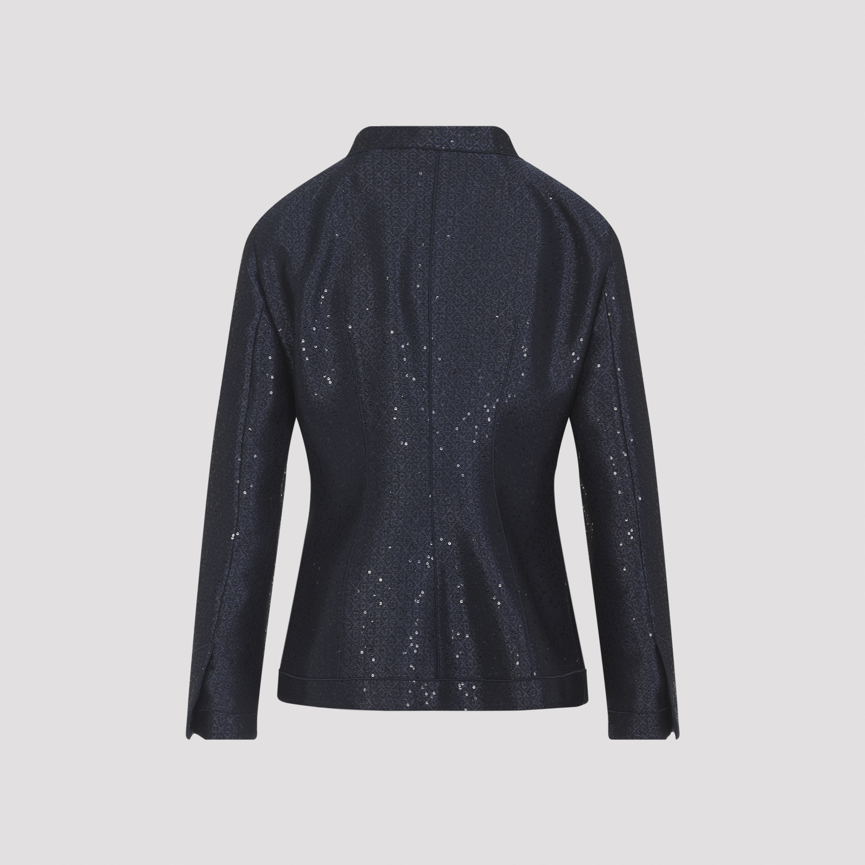 Giorgio Armani Tailored Jacket Sequin Embellishments In Black