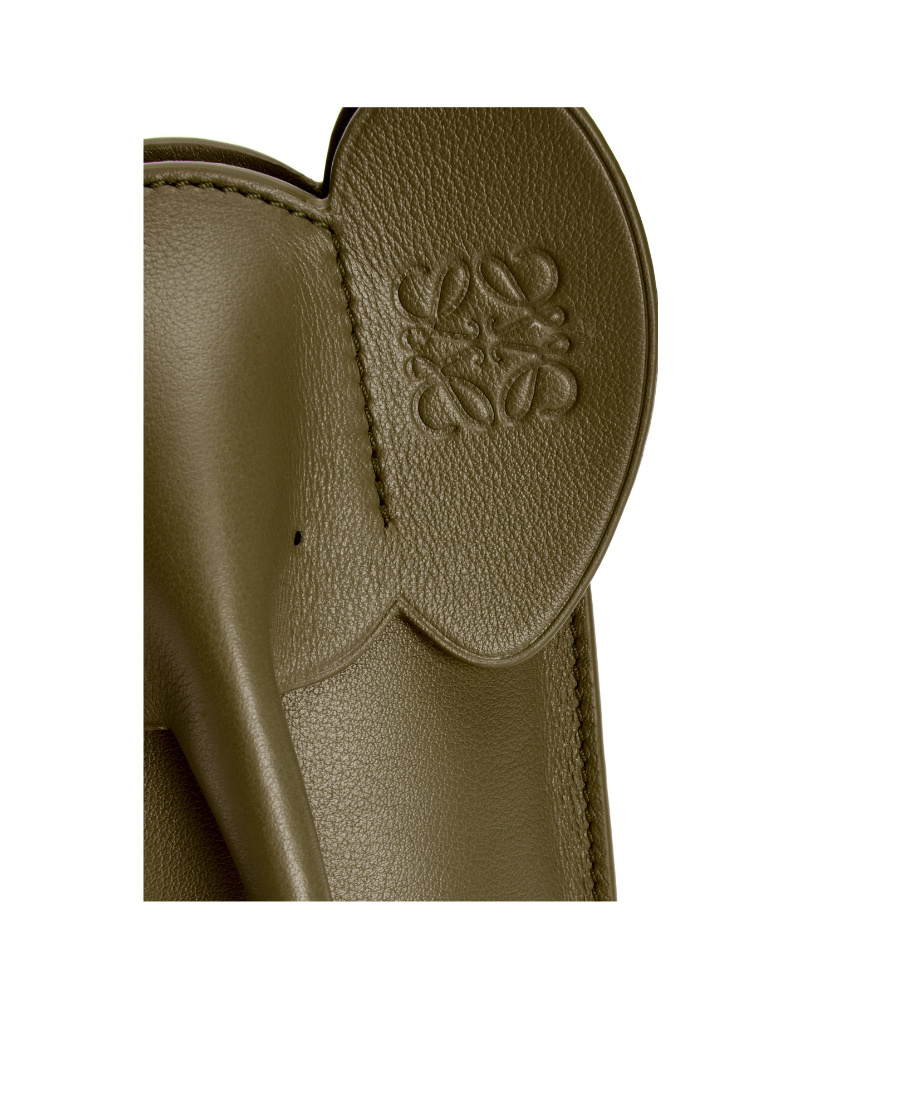 Loewe Baby Elephant Pattern Mini Bag In Green