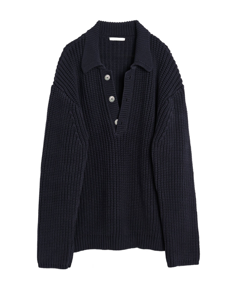 Our Legacy Chunky Ribbed Knit Jumper In Black