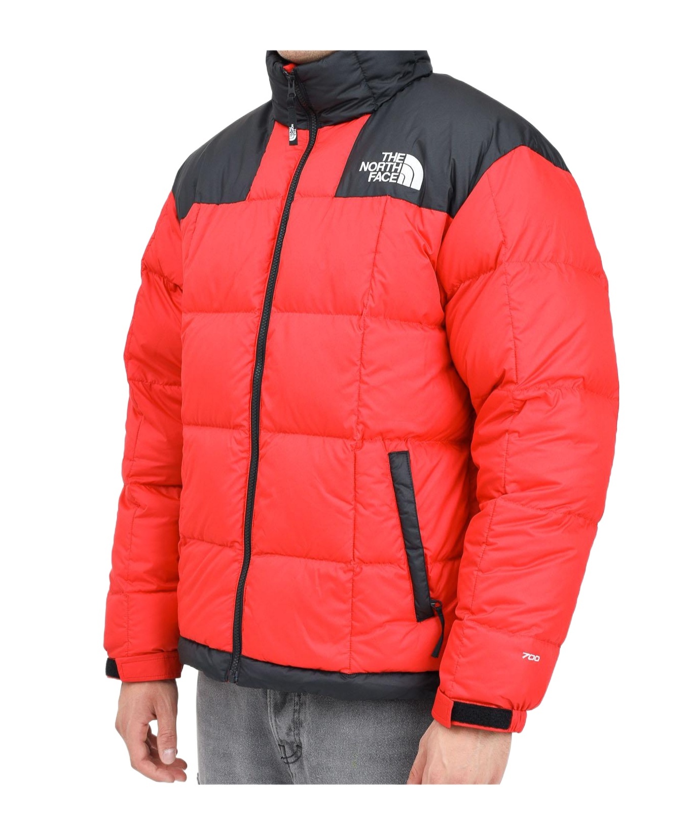 The North Face Long-sleeved Down Jacket In Orange