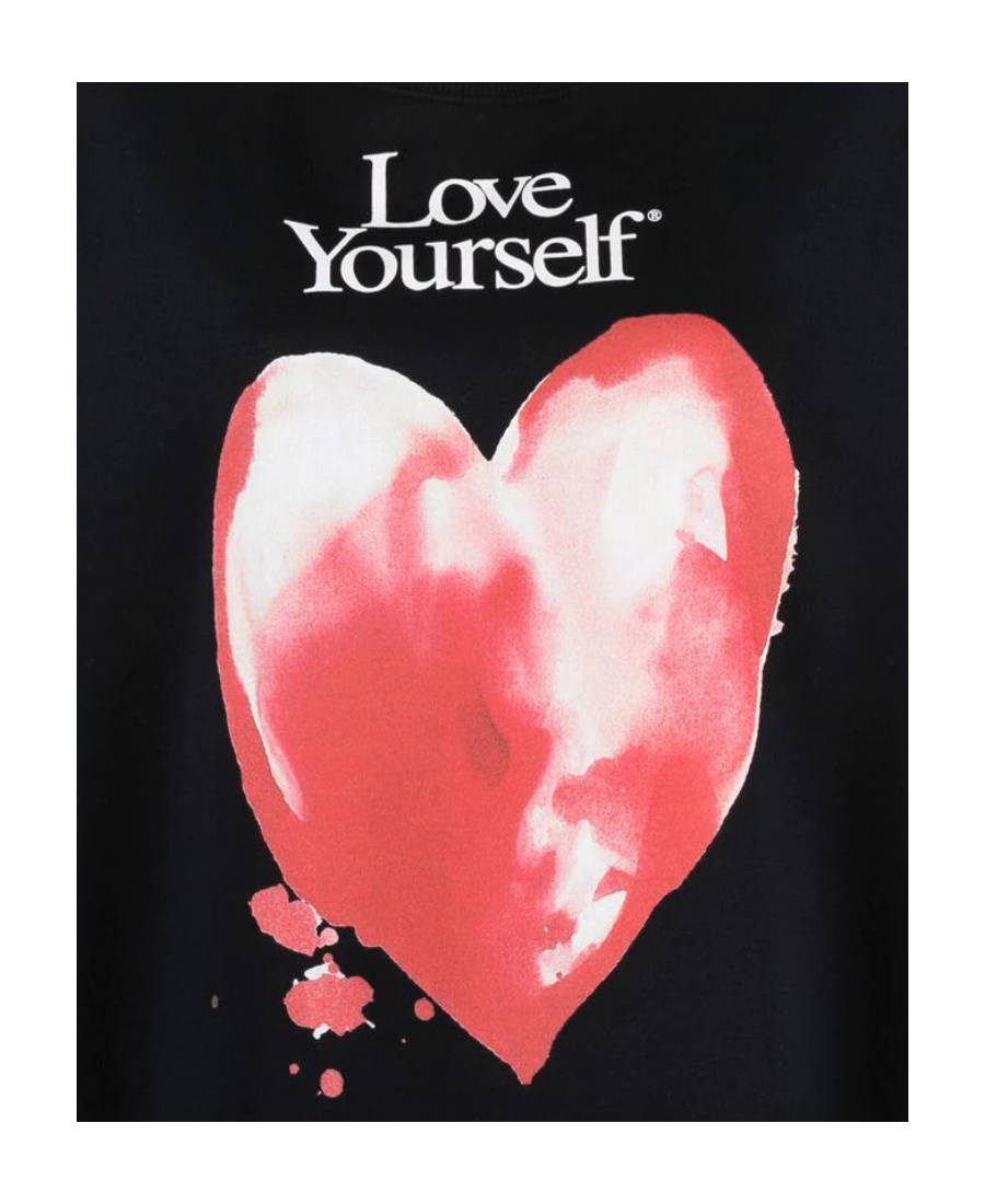 Msgm Slogan-print Oversized Sweatshirt In Black