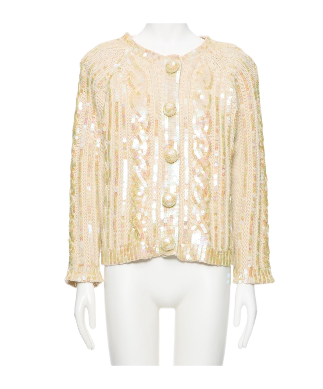 Valentino Long-sleeved Sweater In Gold